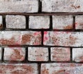 Red gray brick wall for texture or background