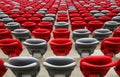 Chairs in the stadium. Royalty Free Stock Photo