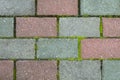 Red and gray paving stones texture Royalty Free Stock Photo