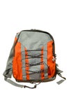 Red-gray travel backpack Royalty Free Stock Photo