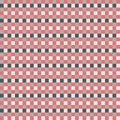 Red Gray White Seamless Small French Checkered Pattern. Little Colorful Fabric Check Pattern Background. Classic Checker Pattern