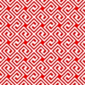 Red Greek Labyrinth Seamless Texture Royalty Free Stock Photo