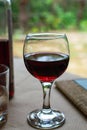 Red greek wine from Nemea region, wine tasting