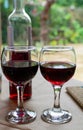 Red greek wine from Nemea region, wine tasting