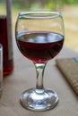 Red greek wine from Nemea region, wine tasting