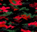 Red and Green Abstract Camo Pattern Bold Texture Background Royalty Free Stock Photo