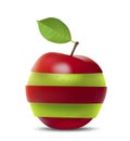 Red-Green Apple Royalty Free Stock Photo