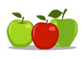 Red and green apple vector Royalty Free Stock Photo