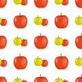 Red and Green Apples Seamless Pattern Tasty Fruits Royalty Free Stock Photo