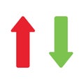 Red and green arrows icon Royalty Free Stock Photo