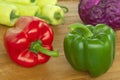 Red and Green bell pepper Royalty Free Stock Photo