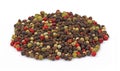 Red green black peppercorns Royalty Free Stock Photo