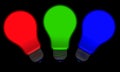 Red Green Blue Bulbs Royalty Free Stock Photo