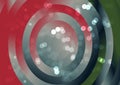 Red Green and Blue Concentric Circles in Bokeh Background Image Royalty Free Stock Photo