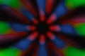 Multicolored radial circle dark pattern