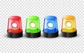 Red green blue and yellow flashing police beacon alarm Royalty Free Stock Photo