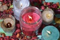 Candels with dry flowers