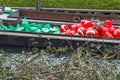 Red and green buoys on a ship Royalty Free Stock Photo