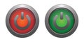 Red and green button Royalty Free Stock Photo