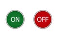 Red and green button. On and off button set Royalty Free Stock Photo