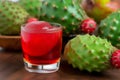 Red green cactus cocktail plant. Generate Ai Royalty Free Stock Photo