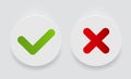 Red and Green Check Mark Icons Button Vector Illustration Royalty Free Stock Photo