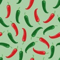 Red and green chili pepper background Royalty Free Stock Photo