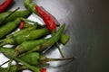 Chili pepper on standless bowl. Royalty Free Stock Photo