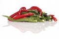 Red and green chilies Royalty Free Stock Photo