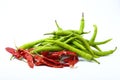 Red and green chilies