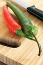 Red & Green Chilis Royalty Free Stock Photo