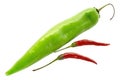 Red and green chilly peppers Royalty Free Stock Photo