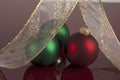 Red and Green Christamas balls