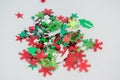 Red And Green Christmas Craft Embellishments