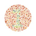 Red Green Color Blind Test Royalty Free Stock Photo