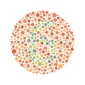 Red Green Color Blind Test Royalty Free Stock Photo