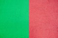 Red and green colored asphalt on street, texture background Royalty Free Stock Photo