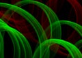 Red And Green Curly Smoke Abstract Background. Royalty Free Stock Photo