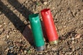 Red and Green Shotgun Shells Royalty Free Stock Photo