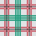 Red and green flat hipster modern and trendy plaid pattern background design element Royalty Free Stock Photo