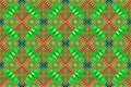 Red green floral fabric pattern, ethnic seamless pattern, for curtain design, packaging, decorative printing, retro tile pattern, Royalty Free Stock Photo