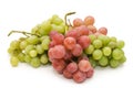 Red and green fresh grapes isolated Royalty Free Stock Photo