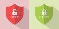 HTTP and HTTPS security icons