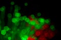 Red and green lights; abstract bokeh background Royalty Free Stock Photo