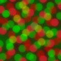 Red and green lights making a blurred background