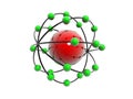 Red and green molecule Royalty Free Stock Photo
