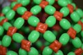 Red and green net background. Selective focus image. Royalty Free Stock Photo