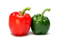Red and green paprika
