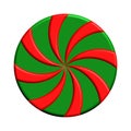 red and green peppermint swirl candy Royalty Free Stock Photo