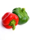 Red and green peppers